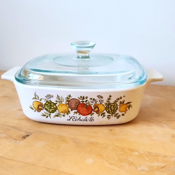 Vintage Corningware 1 Qt L'Echalote Spice of Life Casserole Dish - Picture 1 of 11